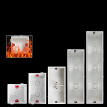 In Wall Bottom Junction Box Mount for Socket USB Multi Frame,Triple Dark Box Quad Back Box,Switch Box Flame Retardant PVC White