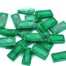 Marumine Tile 1x2 US Dollar Bill Money with Cash Treasure Box Compatible 3069bpx7 MOC Brick Mini Person Model Assembly Kit Block