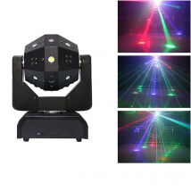 LED mini moving head ball laser beam strobe 3 in1 football roller moving heads DMX infinite rotation LED disco DJ ball light