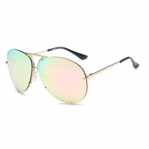 Oversized Goggle Pilot Sunglasses Women Luxury Brand Mirror Metal Sun Glasses Female Fashion Shades UV400 Eyewear Oculos De Sol