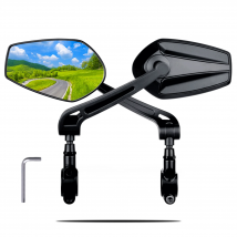 EasyDo Bicycle Rearview Mirror Handlebar Rear View Mirror for Bicycle HD Wide-Range Mirror for Scooter Ebike Bicycle Accessories