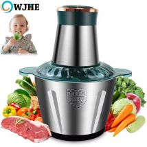 OWJHE 3L 300W Tritacarne Elettrico Frantoio per Alimenti 6S Acciaio Inossidabile Multifunzionale Affettatrice di Verdure Chopper Robot da Cucina per Bambini