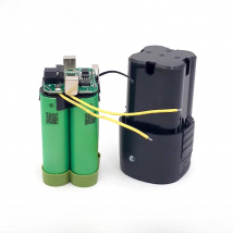 Turmera 4S 14.4V 16.8V Screwdriver Drill Battery Case Box with 18650 Hoder Bracket 4S 30A BMS Board for Shura Shurika Repair Use