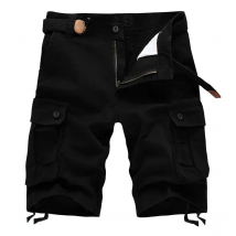 2025 Summer Men's Baggy Multi Pocket Military Cargo Shorts Male Cotton Khaki Mens Tactical Shorts Short Pants 29-44 No Belt