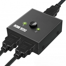 4K HDMI-Compatible Switch 2 Ports Bi-directional 1x2 / 2x1 HDMI-Compatible Switcher Splitter Supports Ultra HD 4K 1080P 3D HDR