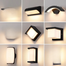 Led Outdoor Wall Light Waterproof IP65 Motion Sensor Led Outdoor Lighting Porch Lights Balcony Garden Lights Outdoor Wall Lamp