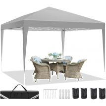 Baldacchino pop-up 3X3M con protezione UPF50+, riparo istantaneo commerciale con 3 regolazioni in altezza con sacchi di sabbia e borsa per il trasporto