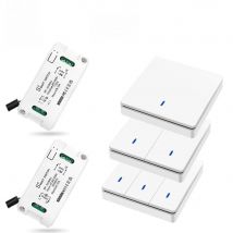 Diese Wall Switch 433Mhz wireless rf 86 wall panel transmitter Safety Switch and AC 110V 220V relay receiver for Light LED Lamp