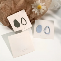 Metal Geometry Asymmetry Lacquer That Bake Frosted Stud Earrings Retro Fashion Personality Design Girl Women Jewelry Accessories