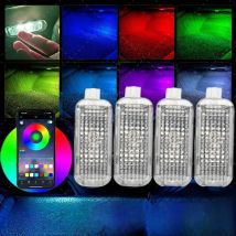 For Audi A1 8X A3 8V 8Y A4 B8 B9 A5 8T A6 C6 C7 C8 A7 A8 D3 D4 D5 Q2 Q3 8U F3 Q5 8R FY Q7 4L 4M RGB Footwell Lights HD Seat Lamp