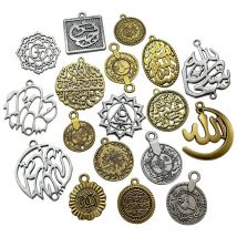 Coin Shaped Round Charms Faith Writing Pendants Connector DIY Handmade Necklace Earrings Fashion Jewelry Making Accessorie