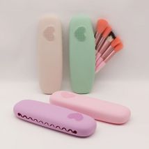 1Pcs Silikon Stirn Bleistift Fall Make-Up Pinsel Tragbare Kosmetische Gesicht Pinsel Halter Große Reise Lidschatten Pinsel Tasche Make-Up-Tools