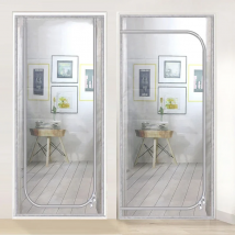 Zipper Door Screen Anti-cat PPT Nano Door Curtain Up Opening & Left Opening Shape Anti-mosquito Mesh Screen for Pet Living Room