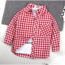 Hot Baby Boys Shirts Kids Fashion Boy Girls Cotton Tops Clothes For Spring Autumn Plaid Blouse Shirt For Children 1-10T