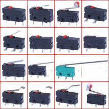5Pcs/Lot Micro Switch 10mm x 20mm Limit Switch 3 Pin/2 Pin 5A 250VAC ZW12 Series Tact Switch On Off
