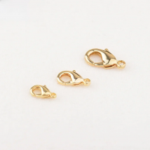 (3475)20PCS 10MM 12MM 15MM 24K Gold Color Plated Brass Lobster Clasps Connect Clasps High Quality Jewelry Accessories