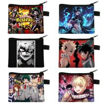 Anime My Hero Academia Coin Purse Manga Collage Haikyu Wallets Credit Card Earphone Storage Bag Zipper Pouch Cute Money Bags