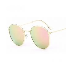 2019 Round Retro Sunglasses Woman Brand Designer Female Mirror Sunglasses Ray Pink Luxury Sun Glasses For Woman UV400