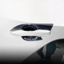 For Toyota bZ4X Subaru Solterra Door Handle Surrounds Protector Accessories Carbon Fiber
