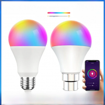 Aubess WiFi Smart Light Bulb Bluetooth-compatible 15W/9W B22 E27 LED RGBCW Smart Bulb Voice Control Via Google Home Yandex Alice