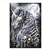 Skull unicorn Full drill Diamond Painting Mosaic Needlework Picture mosaic Gothic Skeleton Diamond Embroidery gift Home Decor