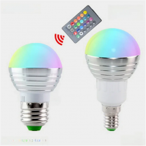 110V 220V E27 E14 RGB LED bulb 16 Color Magic LED Night Light Lamp Dimmable Stage Light 24key Remote Control holiday Decorative