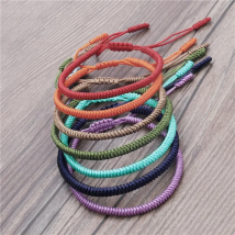 DIEZI New Multi Color Tibetan Buddhist Good Lucky Charm Tibetan Bracelets & Bangles For Women Men Handmade Knots Rope Bracelet
