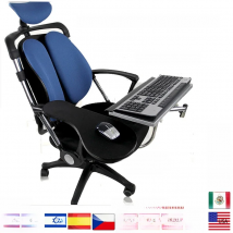 D-mount OK010 Multifunctional Full Motion Chair Clamping Keyboard Support Laptop Desk Holder Mouse Pad  Stainless steel 20kg