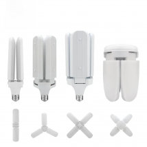 LED Folding Fan Bulb 24W 45W 60W E27 LED Light Bulb AC 220V Foldable UFO Lamp 360 degrees Lampada LED Lamp Cold white Spotlight