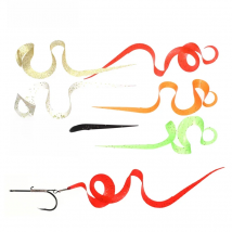 Vampfly 10pcs Ultra thin Long Wiggle Tails Material for Knitting Pike Muskie Steelhead Streamer Fishing Lure Bait Tying Material