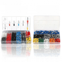 800pcs 1200pcs Insulate Cold Pressed Terminal Ferrule Insulated Double Wiring VE Cable Connector Dual Wire Tube Terminal Kit Set