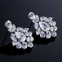 ZAKOL Elegant Cubic Zirconia Marquise Cut High Quality Water Drop Earrings for Women Wedding Dinner Party Gift Jewelry EP2190