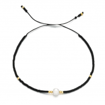 ZMZY Thin Natural Pearl Bracelet Miyuki Beads Handmade Black Glass Stone Bracelets For Women Boho Adjustable Rope Lady Jewelry