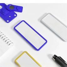 Arc Straight Style Metal Name Plate Card Holder With Strong Magnetic Name Tag Badge Holder School Office Supplies