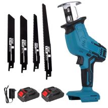 Piła szablasta akumulatorowa 100 mm, 3000 obr./min, z regulacją prędkości, do cięcia metalu i drewna, kompatybilna z akumulatorami Makita 18V.