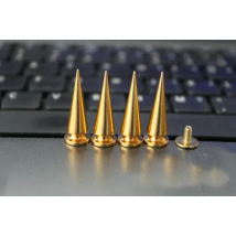 10pcs 10*26mm Gold Cool Bullet studs and spikes for clothes Punk With Garment Rivets Cone Studs DIY Garment tachuelas para ropa
