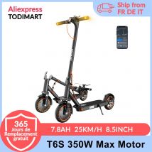 T6S Elektroroller für Erwachsene, 30-35km Reichweite, 350W Motor, 36V 7,8Ah Akku, mit Blinkern, Stoßdämpfern, APP-Verbindung, für Pendler und Arbeit