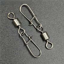 50Pcs/lot 1#-14# Carp Fishing Accessories Connector Pin Bearing Rolling Swivel Stainless Steel Snap Fishhook Lure Swivels Tackle