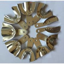10pcs/ Dental with no holes Aluminum Impression Tray Bite Denture Instrument Impression Trays