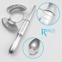 The Ring Size Measurement Tool Set Includes Ring Size Meter Ring Core Jewelry Hammer Ring Size Adjuster Polishing Rod