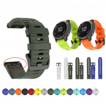 26 20 22mm Silicone Sport Watchband Strap for Garmin Fenix 6X 6 6S Pro 7X 7 5X 5 5S 3 3HR Smart Watch Men Quick Release Bracelet
