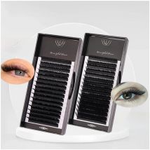 Lashprofessor 16rows L/M Curl Hand Made Faux Mink Individual Eyelash Extension 8-15mm Natural Soft L Shaped False Eyelash Makeup