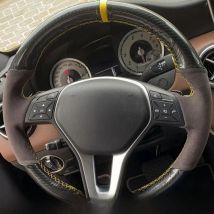 Customized Car Steering Wheel Cover Carbon fiber For Mercedes Benz W176 W246 C-Class W204 C117 C218 X218 W212 C207 A207 X156
