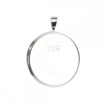 1pc 925 Sterling Silver Pendant Base Blank fit 25mm Round Cabochon Bezel Pendant Trays for Settings DIY Jewelry Craft Making
