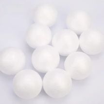 10 Pieces 8cm/7cm Ball Shaped Styrofoam Foam Ornaments DIY Craft Party Decoration