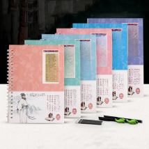 6Pcs 3D Chinese Characters Reusable Groove Calligraphy Copybook Erasable pen Learn hanzi Adults Art writing Books