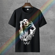 Marilyn Manson T-Shirt Brand New 2018 Music Women Ladies Short Sleeve T Shirt