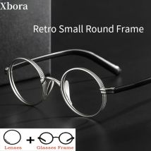 Retro Runde Brille Anti blaues licht Photochrome Progressive Linsen Optische Brillen Für Männer und Frauen ST10881