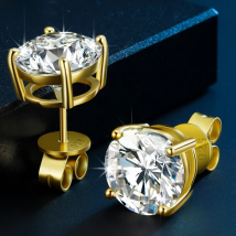 Classic Round Moissanite Earring Top Quality 100% 925 Sterling Silver For Women Men's Jewelry Fashion Earrings Engagement