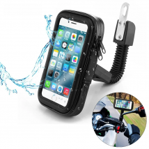 Waterproof Motorcycle Cell Phone Holder Bag Case for iPhone 15 14 13 Pro Max Bike Review Mirror Mount Holder for Samsung Xiaomi